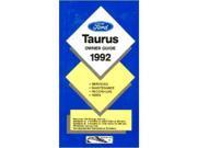 1992 Ford Taurus Owners Manual User Guide Reference Operator Book Fuses Fluids