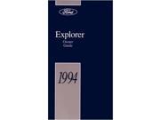 1994 Ford Explorer Owners Manual User Guide Reference Operator Book Fuses Fluids