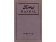1920 1924 1925 1926 Ford Model T Owners Manual User Guide Operator Book Fuses