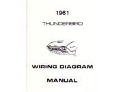 1961 Ford Thunderbird Electrical Wiring Diagrams Schematics Manual Book Factory