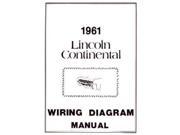 1961 Lincoln Continental Electrical Wiring Diagrams Schematics Manual Book OEM