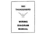 1963 Ford Thunderbird Electrical Wiring Diagrams Schematics Manual Book Factory