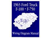 1963 Ford F 100 F 150 To F 750 Truck Electrical Wiring Diagrams Schematic Manual