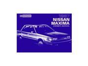 1987 Nissan Maxima Owners Manual User Guide Reference Operator Book Fuses Fluids