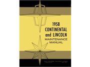 1958 Lincoln Continental Capri Premier Shop Service Repair Manual Book Engine