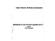 1989 Ford F 150 To F 350 Truck Bronco Electrical Wiring Diagrams Schematics Book