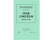 1948 Linocln 4 Door Sedan Owners Manual User Guide Reference Operator Book Fuses