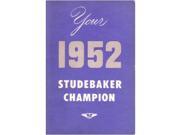 1952 Studebaker Champion Owners Manual User Guide Operator Book Fuses Fluids