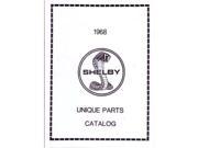 1968 Ford Shelby Unique Parts Numbers Book List Guide Catalog Interchange