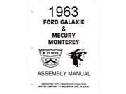 1963 Ford Galaxie Mercury Monterey Assembly Manual Book Rebuild Instructions OEM
