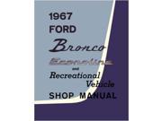 1967 Ford Bronco Econoline Recreational Shop Service Repair Manual Book Engine