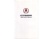 1989 Acura Integra Owners Manual User Guide Reference Operator Book Fuses Fluids