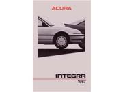 1987 Acura Integra Owners Manual User Guide Reference Operator Book Fuses Fluids