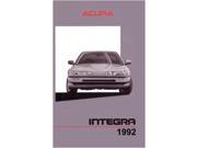 1992 Acura Integra Owners Manual User Guide Reference Operator Book Fuses Fluids