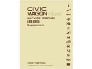 1985 Honda Civic Wagon 4WD Shop Service Repair Manual Engine Drivetrain Wiring