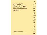 1985 Honda Civic CRX SI Shop Service Repair Manual Engine Drivetrain Electrical