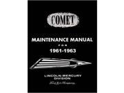 1961 1963 Mercury Comey Shop Service Repair Manual Engine Drivetrain Electrical