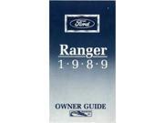 1989 Ford Ranger Owners Manual User Guide Reference Operator Book Fuses Fluids