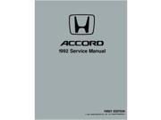 1992 Honda Accord Shop Service Repair Manual Book Engine Drivetrain Wiring OEM