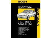2001 Toyota Corolla Shop Service Repair Manual Book Engine Drivetrain OEM
