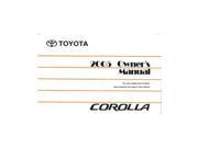 2005 Toyota Corolla Owners Manual User Guide Reference Operator Book Fuses Fluid