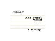 2007 Toyota Camry Owners Manual User Guide Reference Operator Book Fuses Fluids