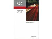 2010 Toyota Venza Owners Manual User Guide Reference Operator Book Fuses Fluids
