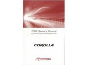 2009 Toyota Corolla Owners Manual User Guide Reference Operator Book Fuses Fluid