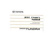 2006 Toyota Tundra Owners Manual User Guide Reference Operator Book Fuses Fluids
