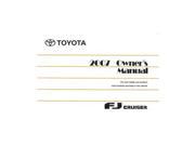 2007 Toyota FJ Cruiser Owners Manual User Guide Reference Operator Book Fuses