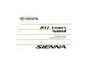 2007 Toyota Sienna Owners Manual User Guide Reference Operator Book Fuses Fluids