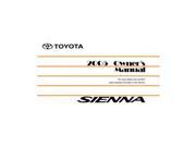 2005 Toyota Sienna Owners Manual User Guide Reference Operator Book Fuses Fluids