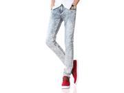 Demon Hunter Men s White Skinny Fit Stretch Jeans DHS8038 32