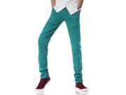 Demon Hunter Men s Slim Fit Turquoise Chino Trousers S9112 32