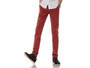 Demon Hunter Men s Slim Fit Chino Trousers Red S9105 29