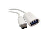 Rhino USB Type C Male to USB 3.0 A Female Adapter Cable 8 inch White