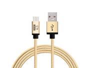 Rhino Extra Strong Jacket USB C to USB A High Speed Nylon Braided 3.1 USB Type C to USB Type A Data Sync Charging Gold Color Cable 3 METERS GOLD PARACORD