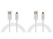 Samsung 5 Feet Micro USB 2.0 Charging Data Cable for Samsung Galaxy 7 S7 Edge Note 5 S6 S6 Edge S6 Edge Plus White Pack of 2