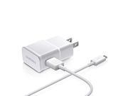 Samsung OEM 2.0 Amp micro USB Home Travel Charger for Samsung Galaxy Smartphones with micro USB 5 Feet Cable