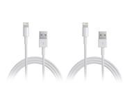 Apple Genuine OEM Syncronyzing Lightning™ to USB Cable White for iPhone 7 6 Plus 6s Plus iPod 1.0 m 2PK