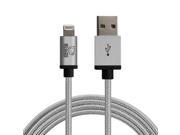 Rhino Apple MFI Certified Lightning Cable 3.3 Feet Space Grey Tough Braided Extra Strong Jacket Sync Charge Apple iPhone 5 5s 5c SE 6 6s 6 Plus 6s Pl