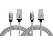 Rhino certified micro USB Cable 10 Feet Grey Tough Braided Extra Strong Jacket Sync Charge 5000 Bend Lifespan for Samsung Nexus LG Motorola Androi