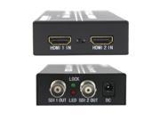 Dual HDMI to Dual SDI Converter Box Support convert HD SD HDMI signal to HD SD SDI signal output Support 2 ports of HDMI input 2 ports