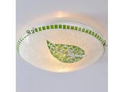 Mosaic Green Leaf Children s Room Ceiling Lamp Pastoral Dining Room Ceiling Fixtures Kitchen Washroom Ceiling Light