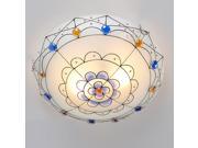 Pastoral Stained Glass Bedroom Ceiling Lamp Mediterranean Kid s Room Ceiling Lamps Baby Room Ceiling Light