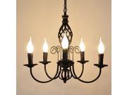 European Iron Candle Living Room Chandeliers Vintage Dining Room Pendant Lights Simple Study Room Pendant Lamp