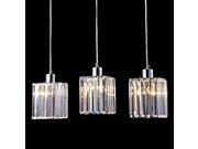 Clear Crystal Dining Room Pendent Lamp Fashion Simple Restaurant Kitchen Pendant Light Cafe Bar Shops Hanging Lights