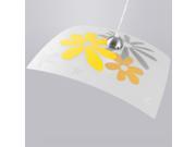 Pastoral Cute Flowers Dining Room Pendent Lamps Simple Square Glass Bedroom Pendent Light Hallway Pendent Lamp