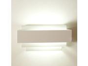 White Iron Rectangle Wall Lights Modern Simple Bedroom Bedsides Living Room Wall Lamp Hallway Wall Sconces
