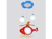 Wooden Helicopters Kid s Room Pendant Lamp Cute Creative Boy s Room Pendant Lamps Bedroom Pendant Lights